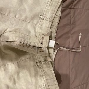 Brand new with tags linen cotton natural color crop jog style pants